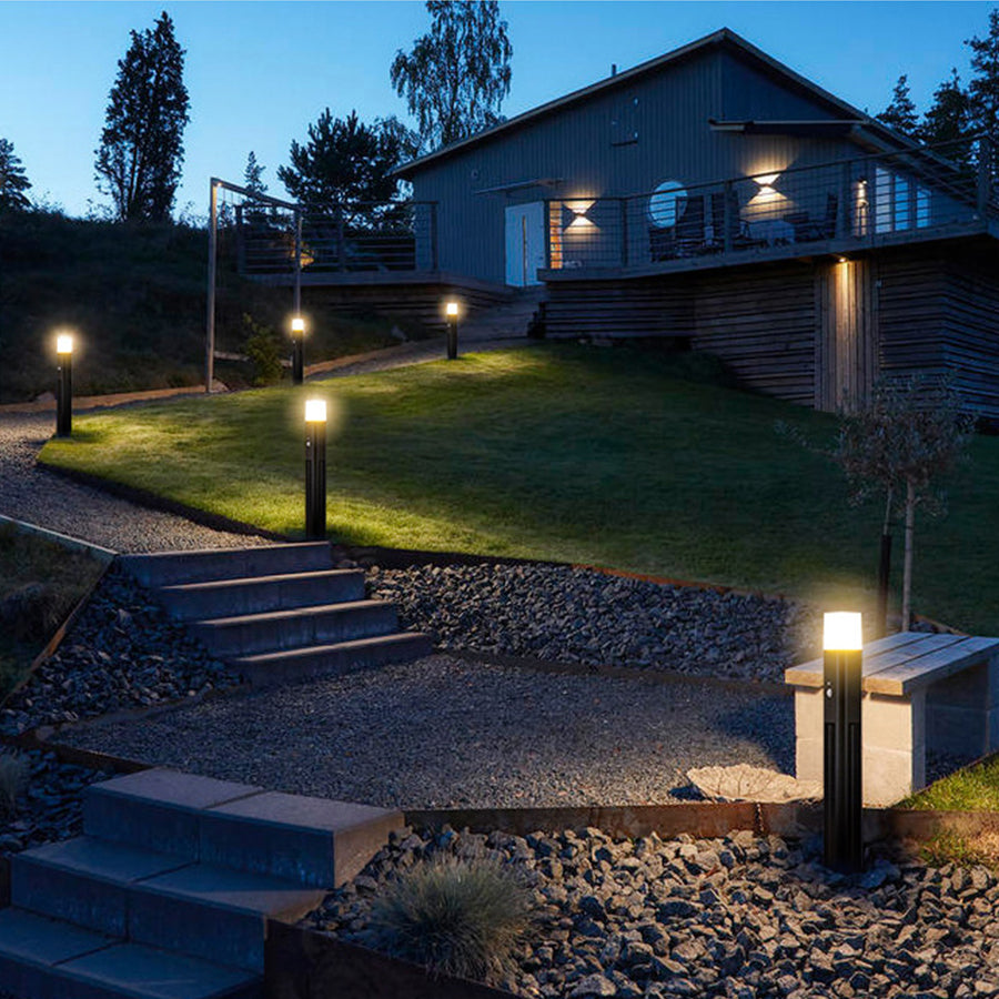 Seaan Sensor Torchiere Outdoor Floor Lamp