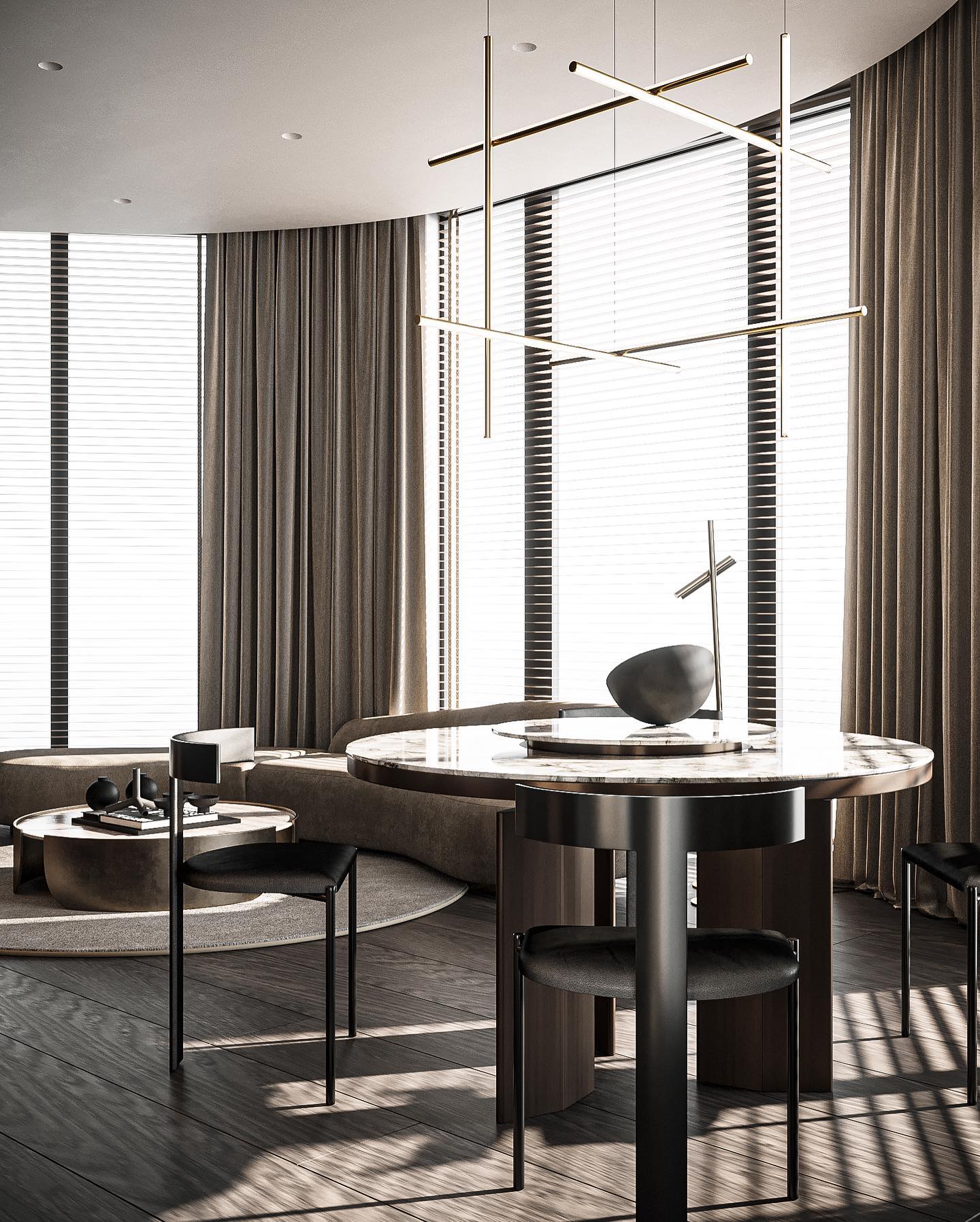 Gridline Linear Chandelier-Neutral Decor