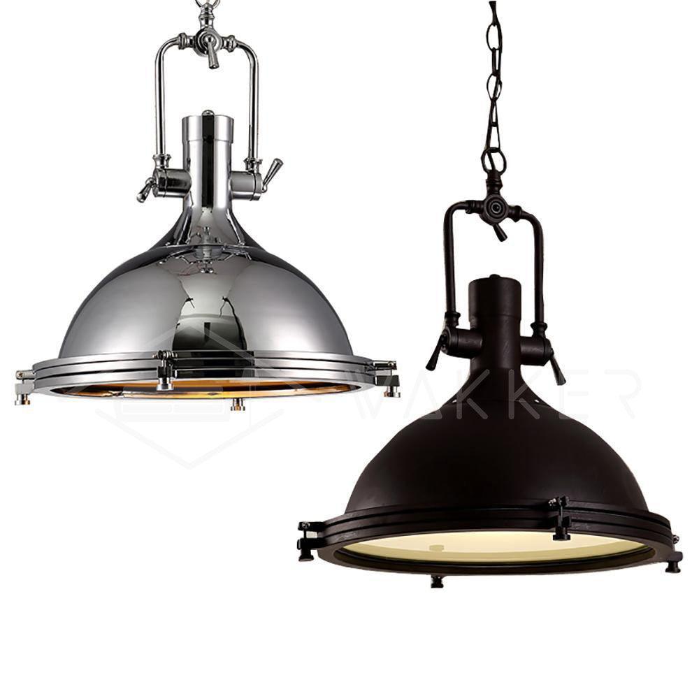 Silven Pendant Lamp Brass Ribbed Dome Industrial-Neutral Decor
