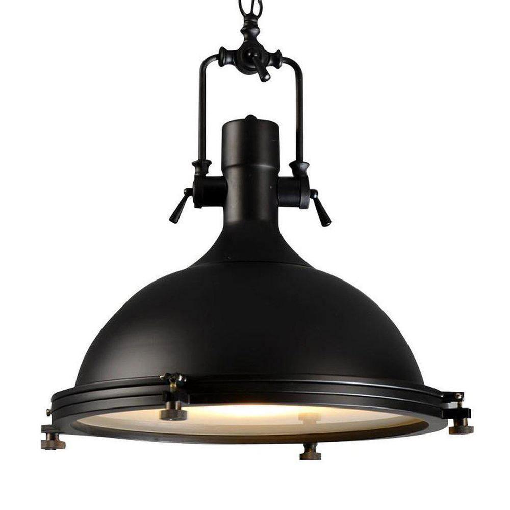 Silven Pendant Lamp Brass Ribbed Dome Industrial-Neutral Decor