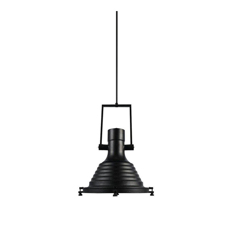 Silven Pendant Lamp Brass Ribbed Dome Industrial-Neutral Decor