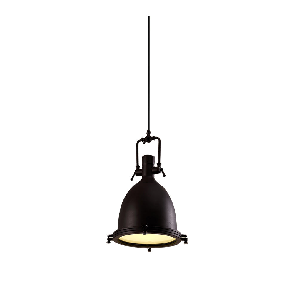 Silven Pendant Lamp Brass Ribbed Dome Industrial-Neutral Decor
