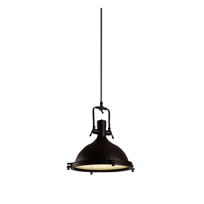 Silven Pendant Lamp Brass Ribbed Dome Industrial-Neutral Decor