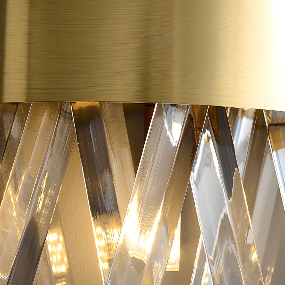 Fairn Creative Strips Luxury Nordic Crystal Outdoor Wall Lamp