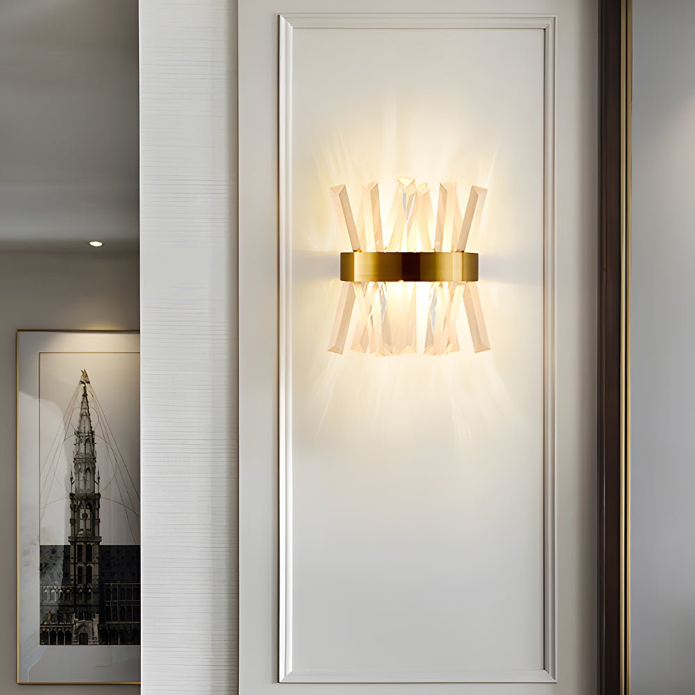 Fairn Creative Strips Luxury Nordic Crystal Outdoor Wall Lamp