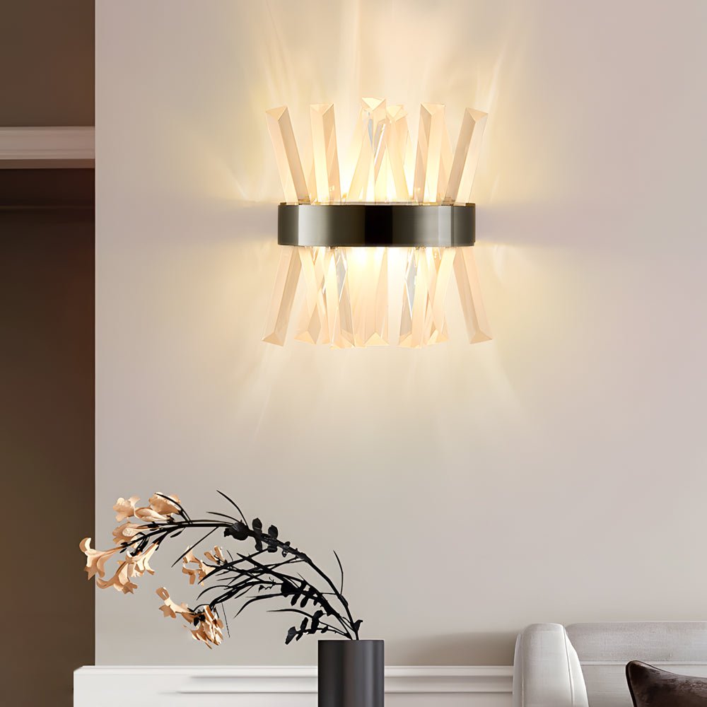 Fairn Creative Strips Luxury Nordic Crystal Outdoor Wall Lamp