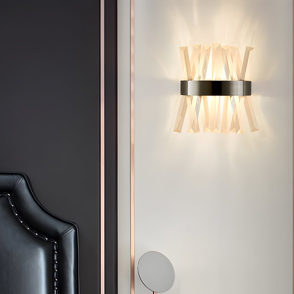 Fairn Creative Strips Luxury Nordic Crystal Outdoor Wall Lamp