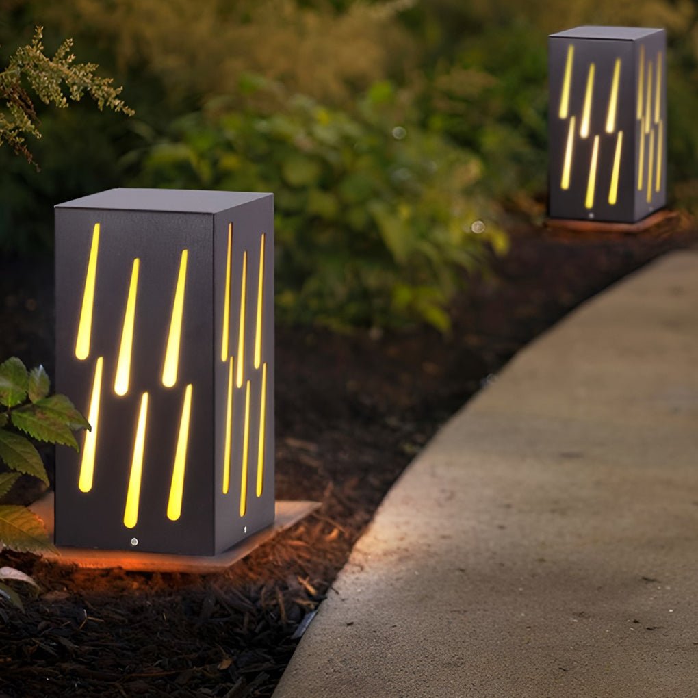 Flo LED Meteor Visual Effect Elegant Marble Outdoor Pathway Light