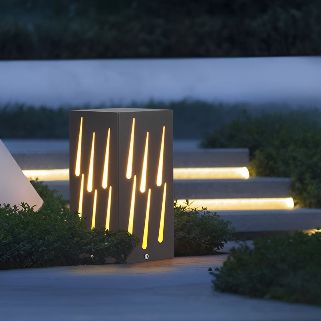 Flo LED Meteor Visual Effect Elegant Marble Outdoor Pathway Light