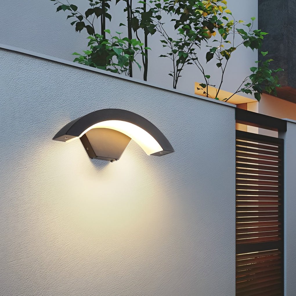 Irvin Classic Curved Glow LED Outdoor Sconce Wall Light