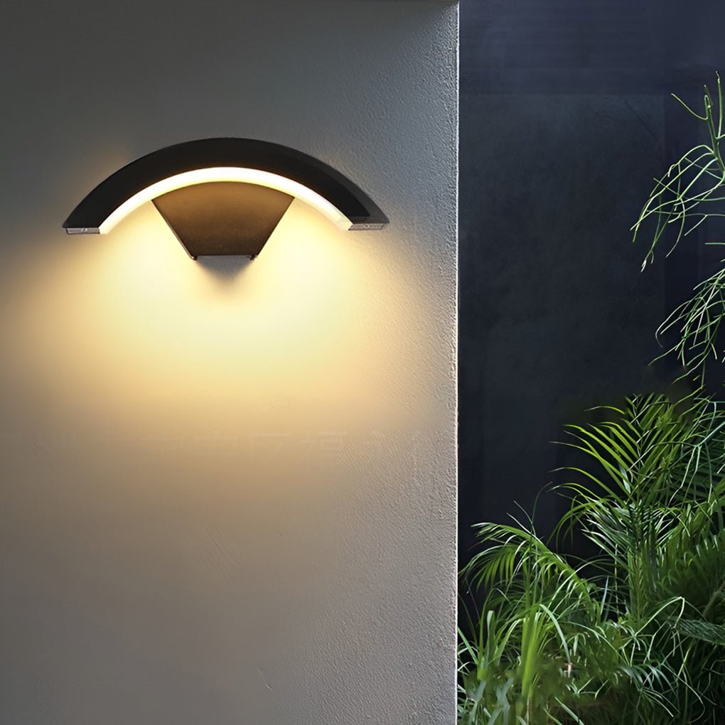 Irvin Classic Curved Glow LED Outdoor Sconce Wall Light
