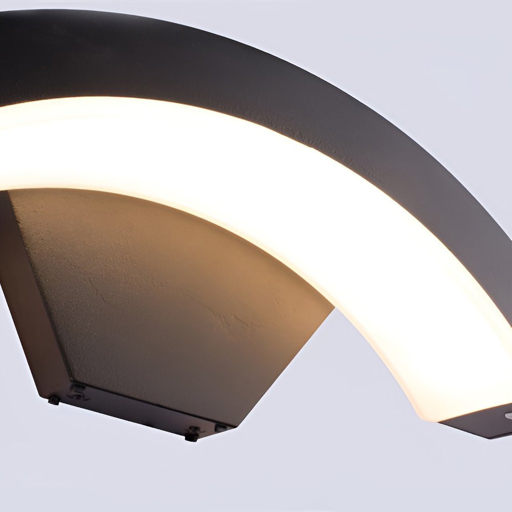 Irvin Classic Curved Glow LED Outdoor Sconce Wall Light