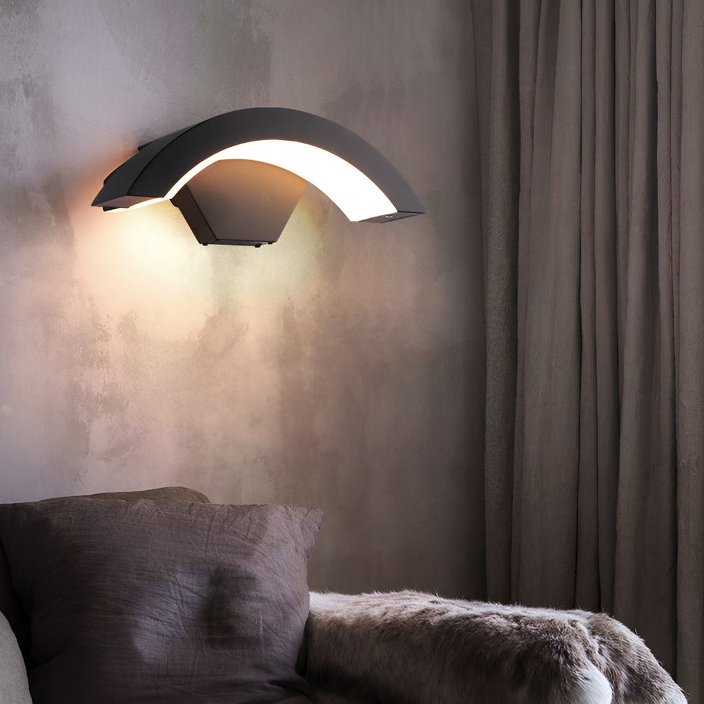 Irvin Classic Curved Glow LED Outdoor Sconce Wall Light