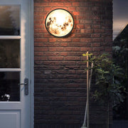 Prudent Creative Moon Glass Steel Outdoor Wall Light