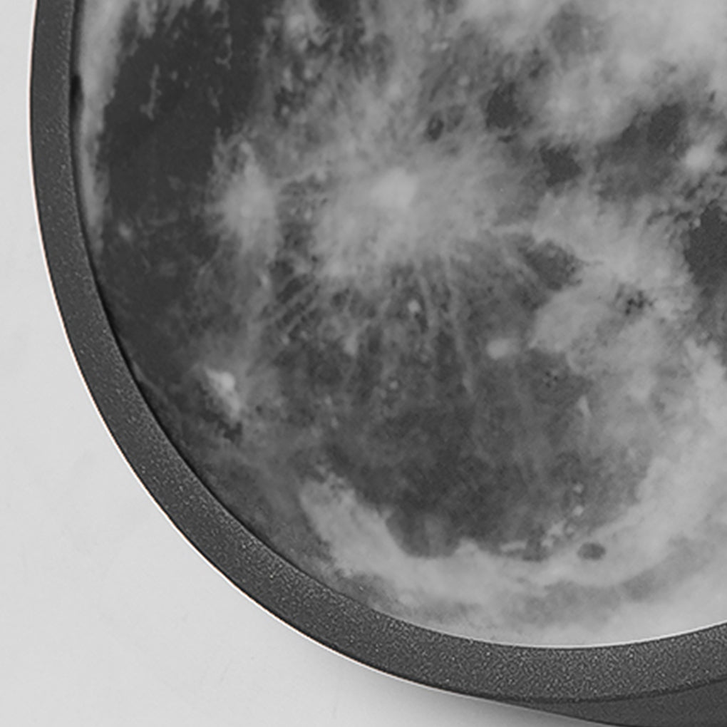 Prudent Creative Moon Glass Steel Outdoor Wall Light
