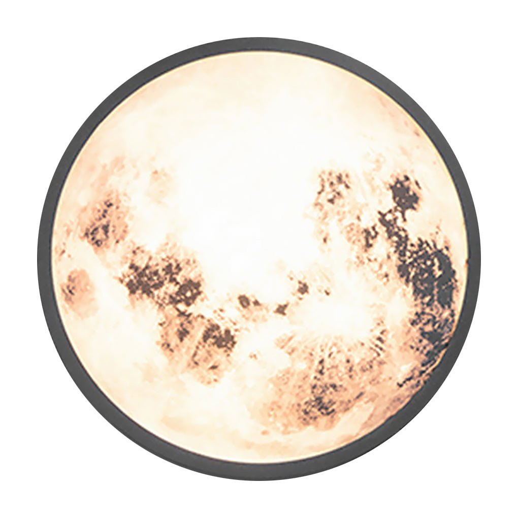 Prudent Creative Moon Glass Steel Outdoor Wall Light