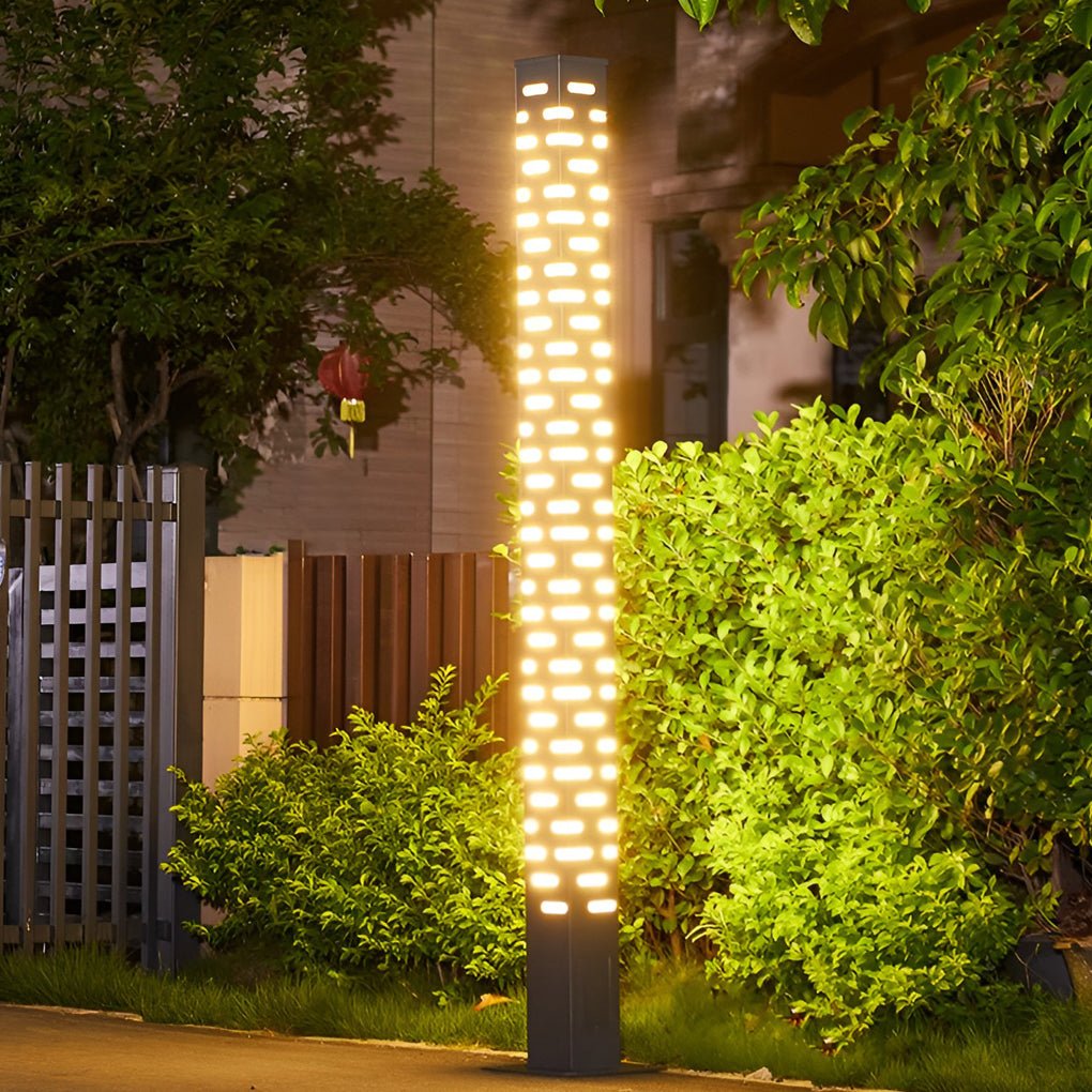 Kary Modern Sleek Durable Bollard Steel Outdoor Lights