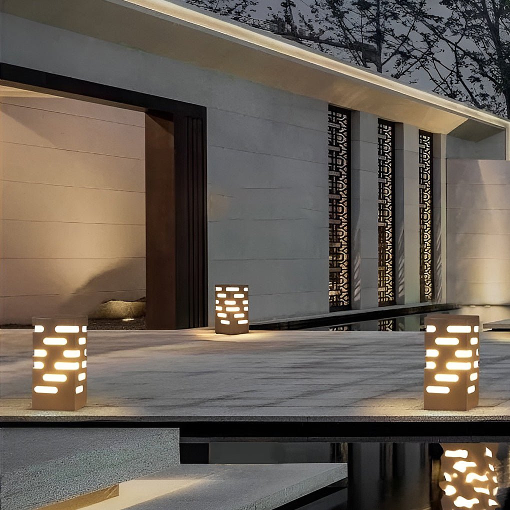 Kary Modern Sleek Durable Bollard Steel Outdoor Lights