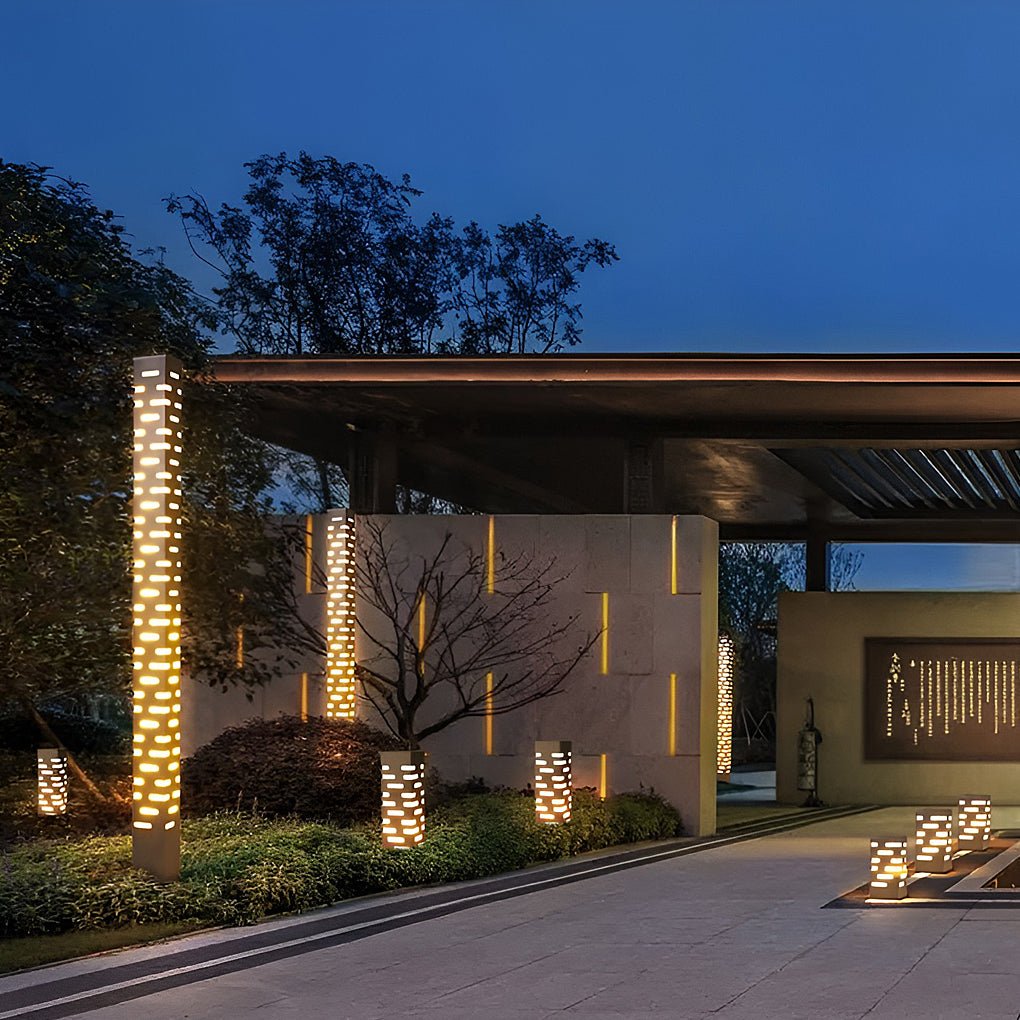 Kary Modern Sleek Durable Bollard Steel Outdoor Lights