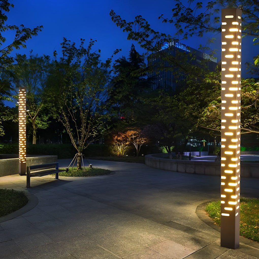 Kary Modern Sleek Durable Bollard Steel Outdoor Lights