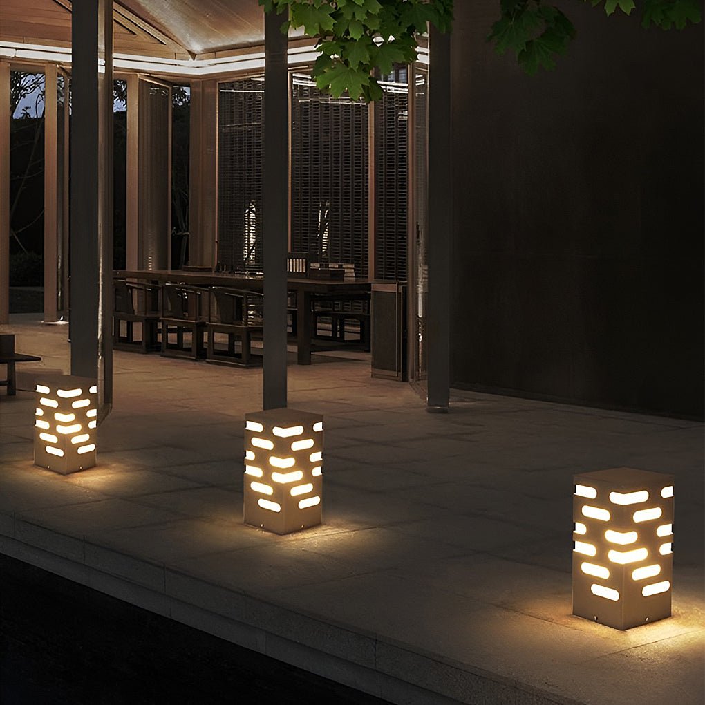 Kary Modern Sleek Durable Bollard Steel Outdoor Lights