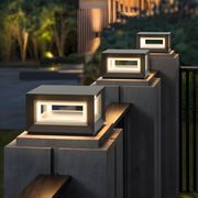 Comn Creative Frame Modern Fence Steel Outdoor Post Lights