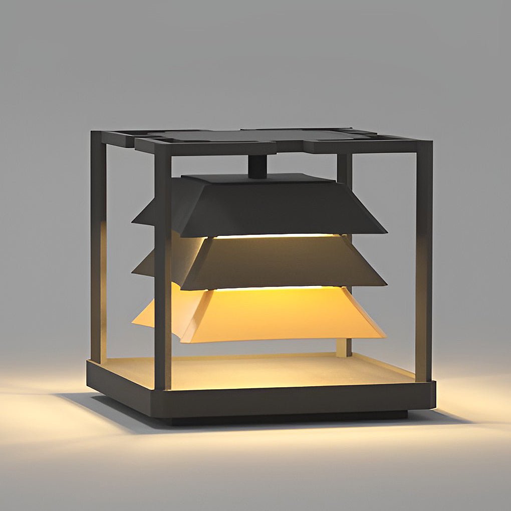 Mariner Freestanding Layered LED Steel Outdoor Pillar Lamp