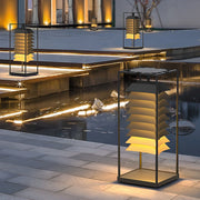 Mariner Freestanding Layered LED Steel Outdoor Pillar Lamp