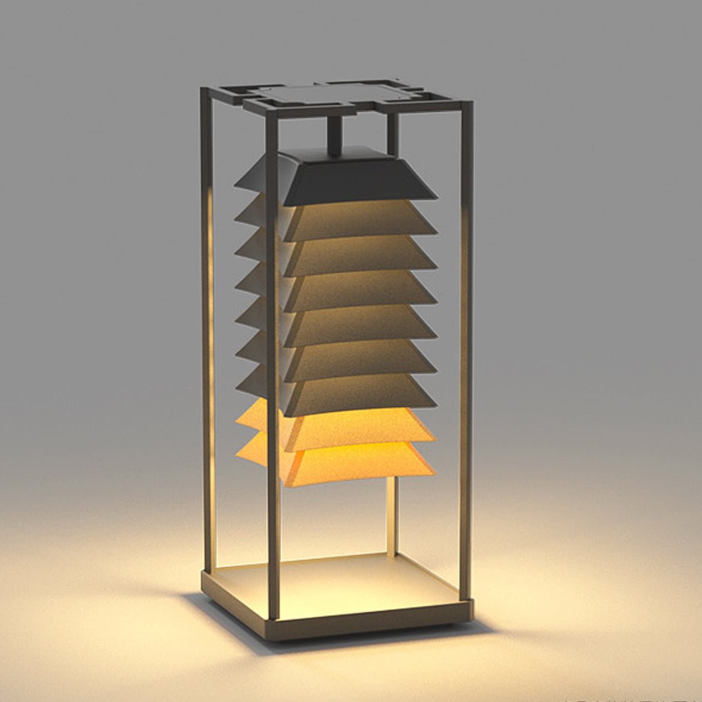 Mariner Freestanding Layered LED Steel Outdoor Pillar Lamp