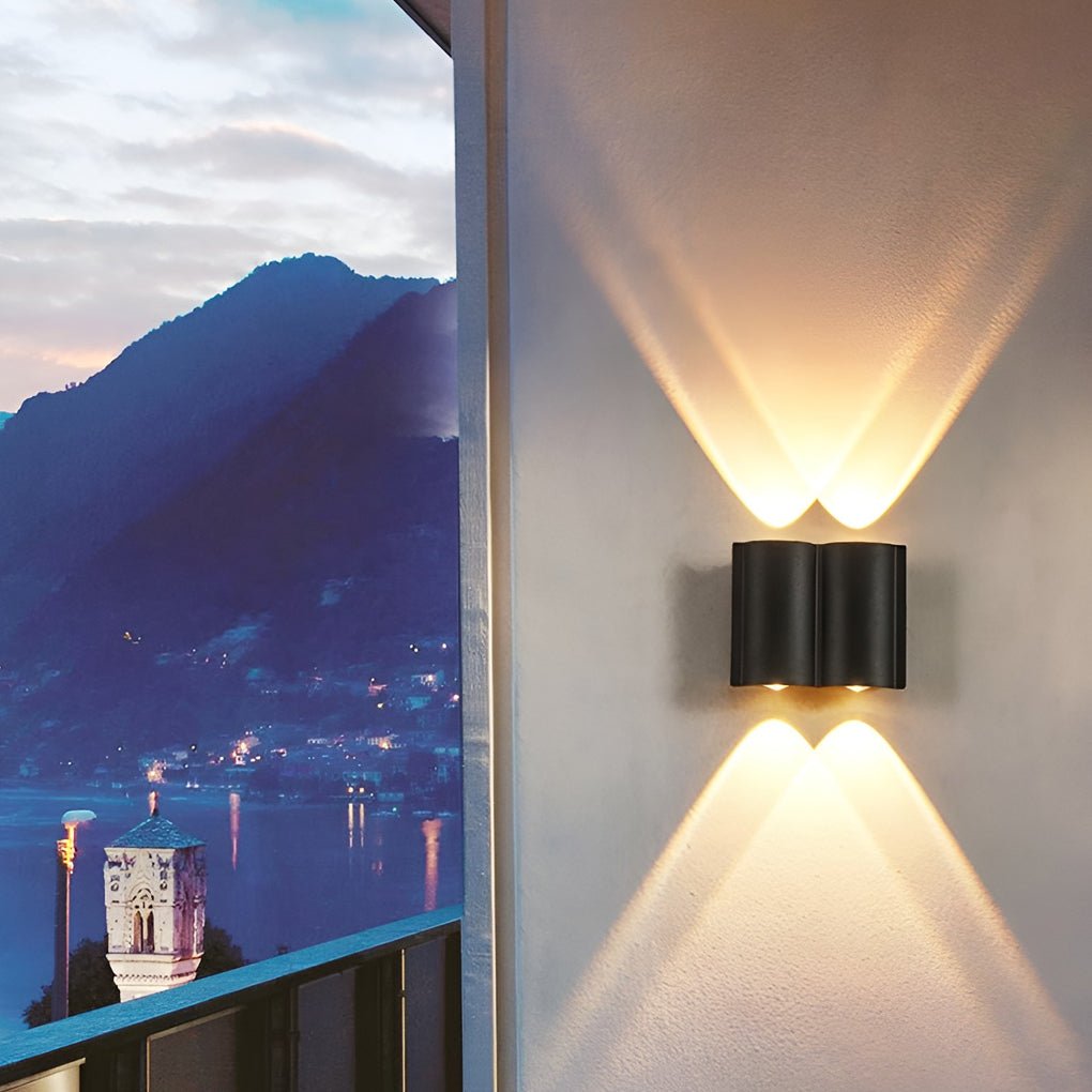 Rufus Creative Wave Arc LED Outdoor Wall Lights