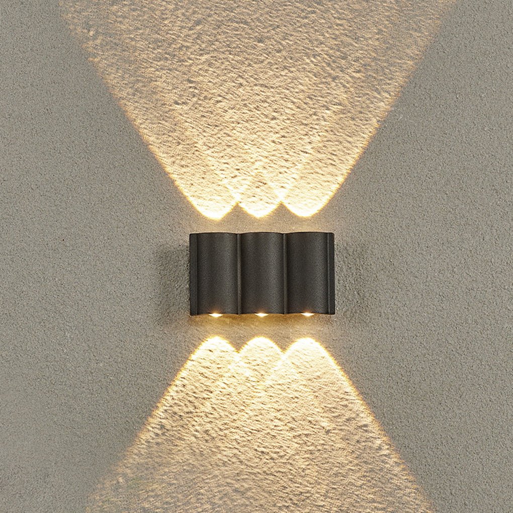 Rufus Creative Wave Arc LED Outdoor Wall Lights