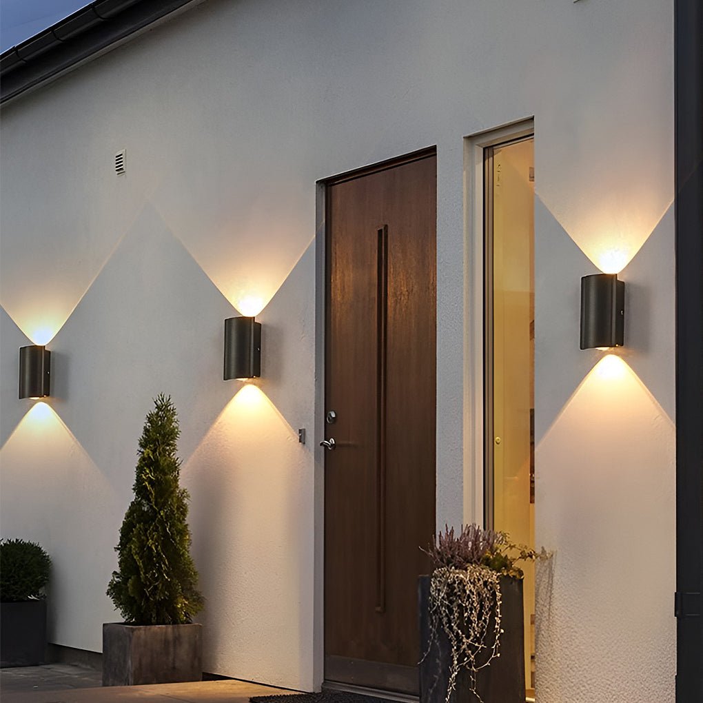 Rufus Creative Wave Arc LED Outdoor Wall Lights