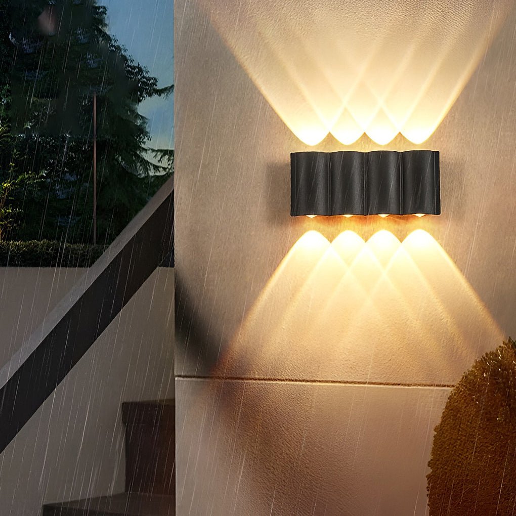 Rufus Creative Wave Arc LED Outdoor Wall Lights