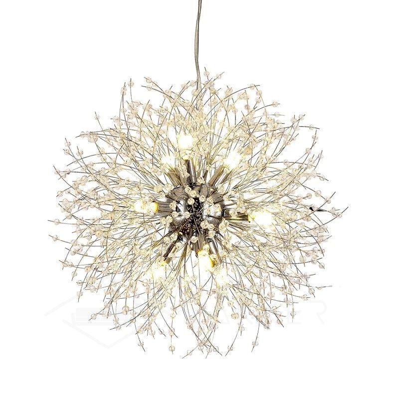 Haze Chandelier Crystal Dandelion with Crystals-Neutral Decor