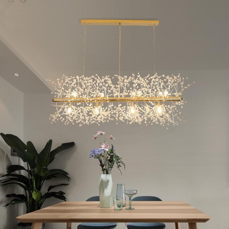 Haze Chandelier Crystal Dandelion with Crystals-Neutral Decor