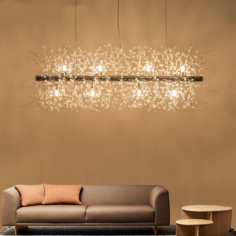 Haze Chandelier Crystal Dandelion with Crystals-Neutral Decor