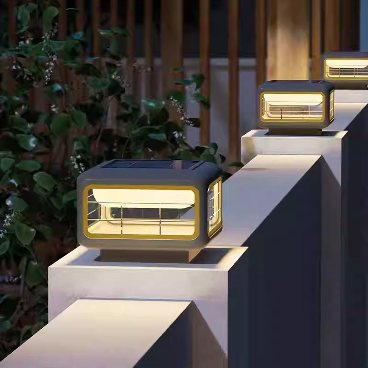 Sirena Modern Minimalist Steel Outdoor Pillar Light
