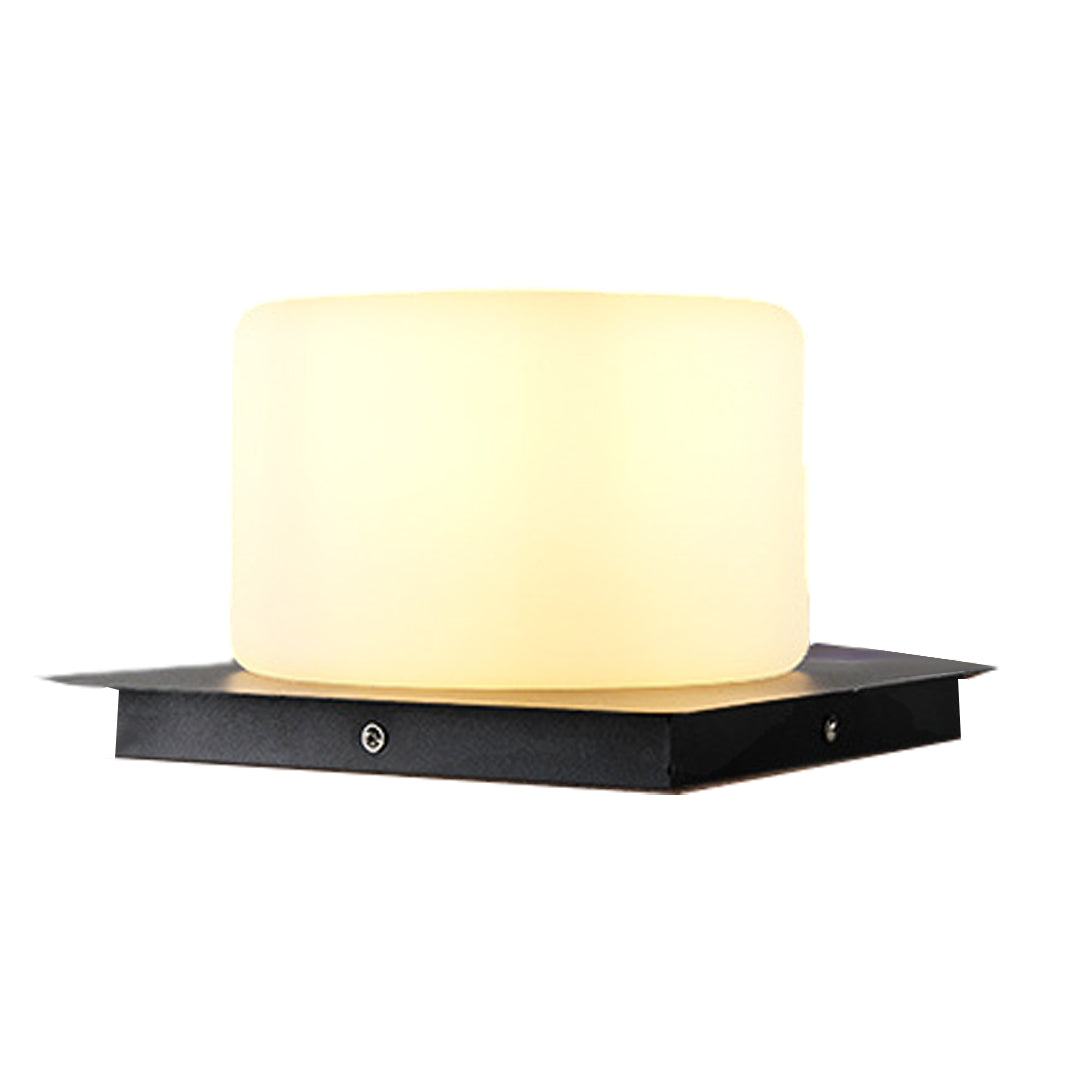 Nathania Lampshade Modern Steel Outdoor Pillar Lights