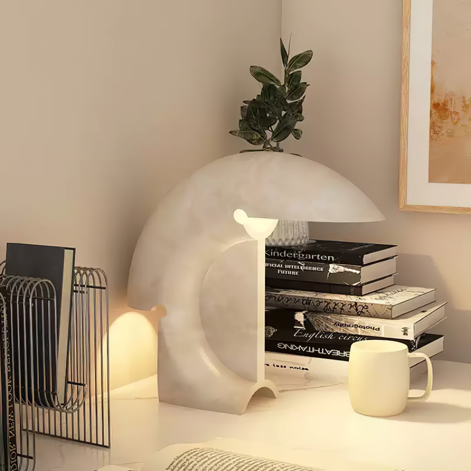 Emmy Modern Marble Table Lamp-Neutral Decor
