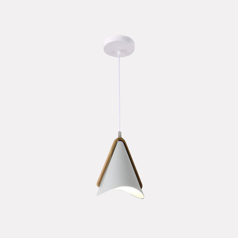 Valentina Modern Cone Pendant Light, Wood/Metal - Neutral Decor