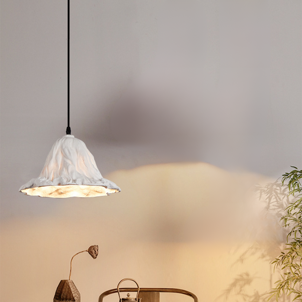Ritta Art Lotus Leaf LED Pendant Light Resin Dining Room - Neutral Decor