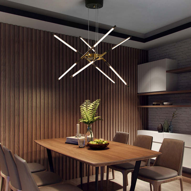Arisha Pendant Light, Black/Gold, 6/8/10/12 Heads - Neutral Decor
