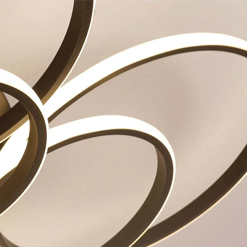 Arisha LED Ceiling Light Circle Ring, Black & White - Neutral Decor