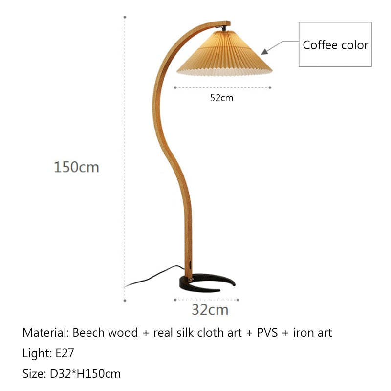 Muto Unique LED Floor Lamp, Wood/Metal, Living Room - Neutral Decor