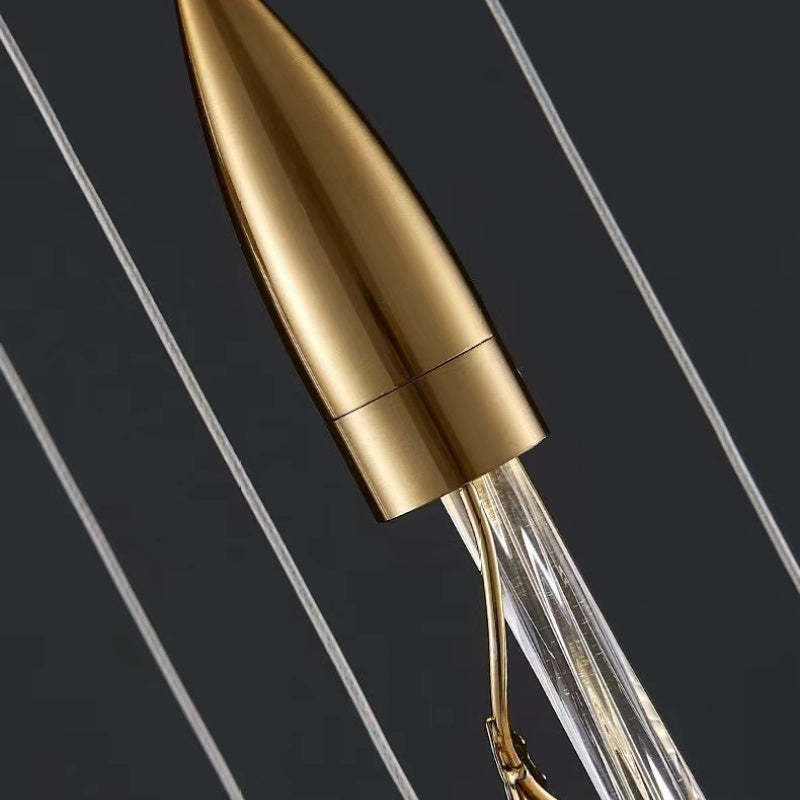Arisha Elegant Flower Metal/Glass Pendant Light, Bedroom - Neutral Decor