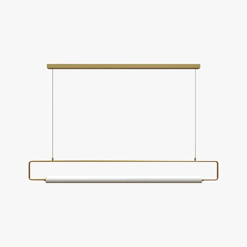 Arisha Modern Minimalist Rectangular Linear Pendant Light, Gold/Black - Neutral Decor