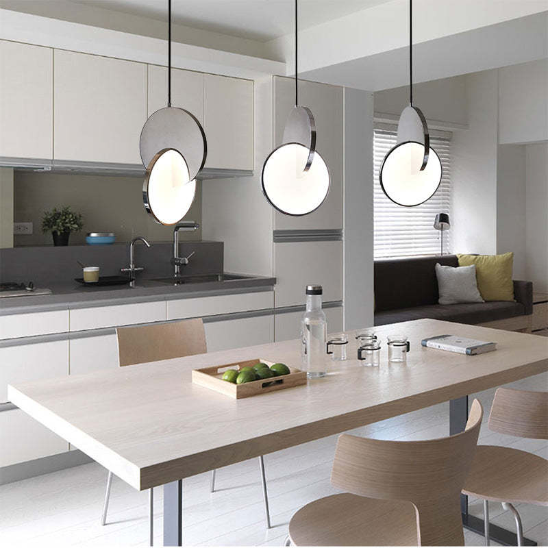 Arisha Pendant Light, Disc, Gold/Silver - Neutral Decor