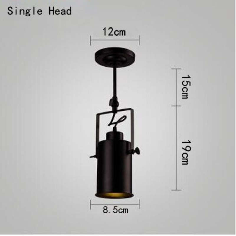 Silva Vintage Adjustable Semi-Flush Mount Ceiling Light, Black - Neutral Decor