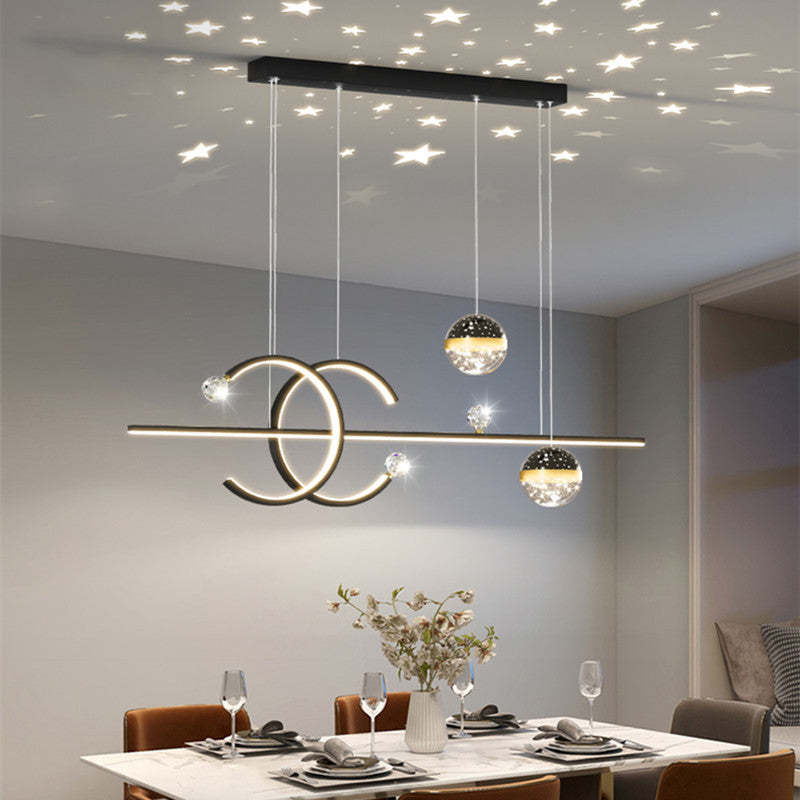 Arisha Luxury Globe Metal/Glass Pendant Light, Black/Gold - Neutral Decor