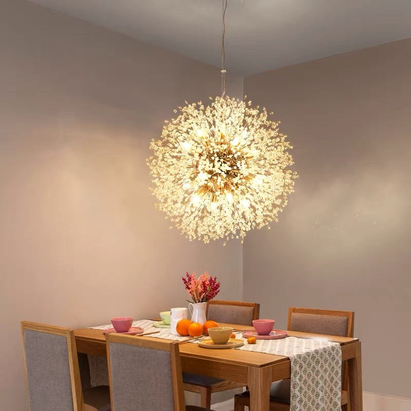 Arisha Elegant Dandelion Minimalist Luxury Pendant Light, Gold/Chorme - Neutral Decor